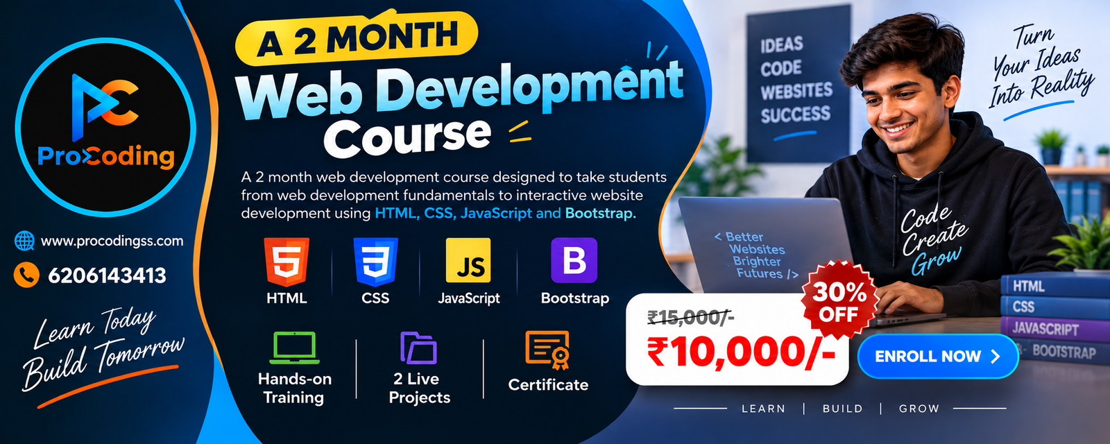 2 Months Web Development Course - Course thumbnail image